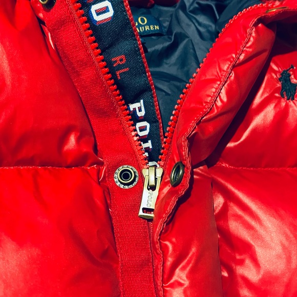 Polo Ralph Lauren Red Puffer Jacket - Picture 3 of 4